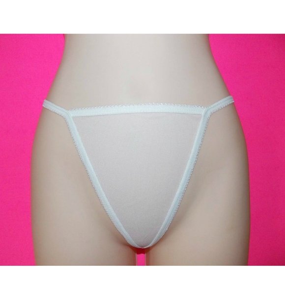 4-pack NWT Leg Avenue Fishnet dress and mesh G-string Thongs, White, One Size - Picture 4 of 6